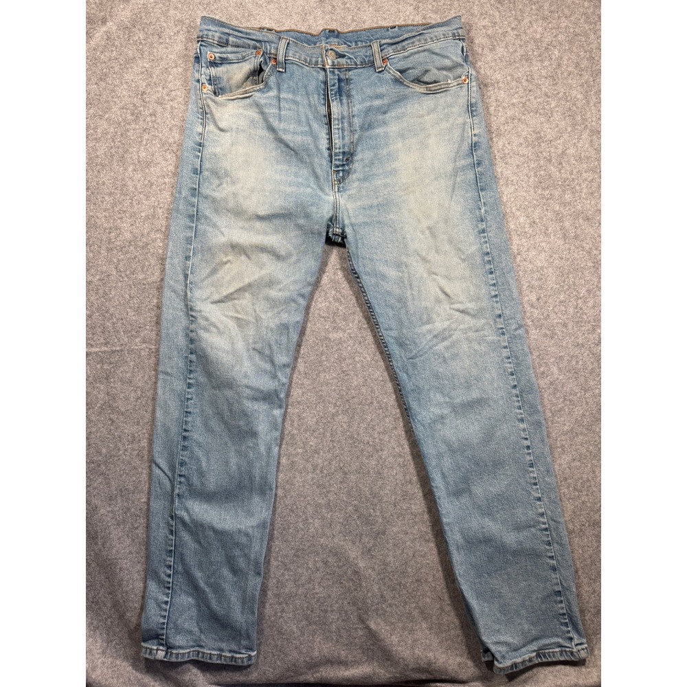 Levi's 505 Mens Jeans 38x32 Light Wash Blue Regular Fit Straight Leg Denim Pants